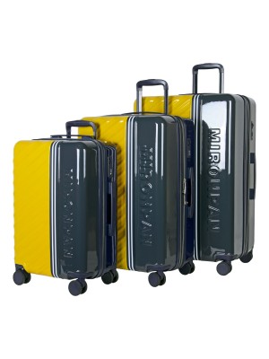 Комплект чемоданов 77066 Желтый/Серый, с расширением.