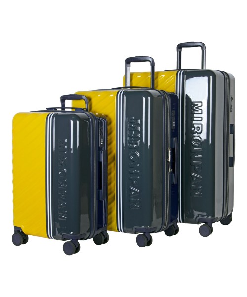 Комплект чемоданов 77066 Желтый/Серый, с расширением.