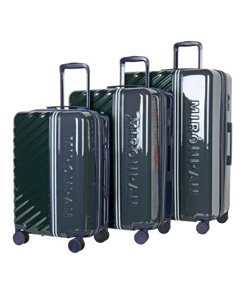 Комплект чемоданов 77066 Зеленый/Серый, с расширением.
