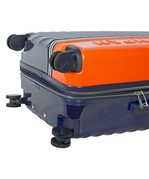 Комплект чемоданов 77066 Серый/Оранжевый, с расширением.