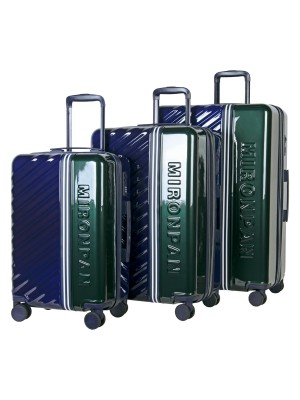 Комплект чемоданов 77066 Синий/Зеленый, с расширением.