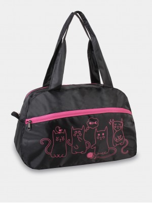 Спортивная сумка С_113 черный, розовый