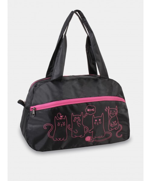 Спортивная сумка С_113 черный, розовый