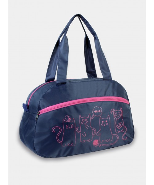 Спортивная сумка С_113 синий, розовый