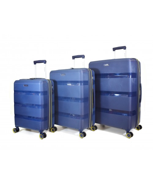 Комплект чемоданов 11195 темно-синий