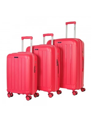 Комплект чемоданов 11197-2 темно-розовый