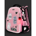 Школьный ранец NK23G-6007 розовый котики