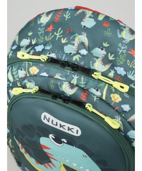 Дошкольный рюкзак NKD8-B-3 зеленый dinosaurs