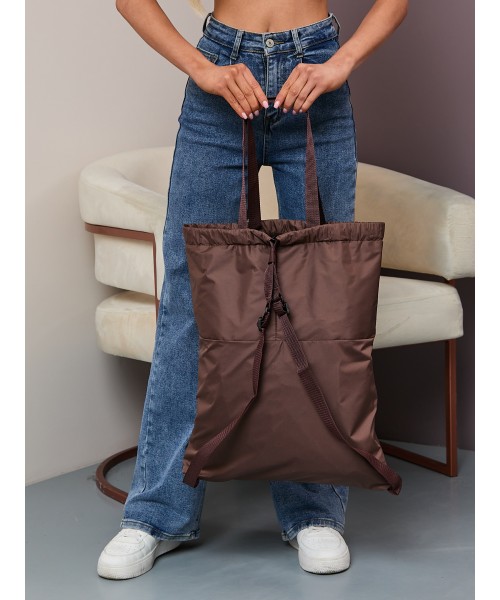 Сумка-рюкзак №63 коричневый