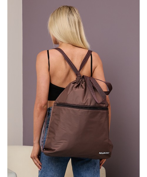 Сумка-рюкзак №63 коричневый