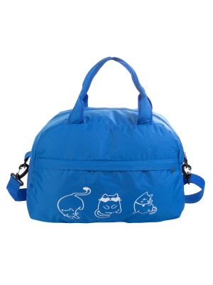 Спортивная сумка №14 голубой котики