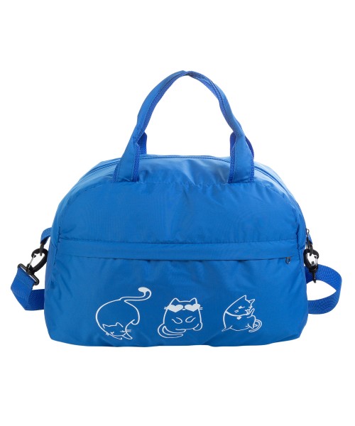 Спортивная сумка №14 голубой котики