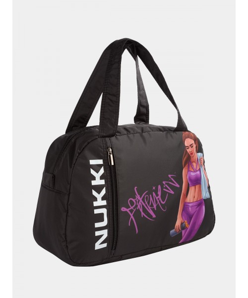 Спортивная сумка NUK-SP-07 черный, фиолетовый девочка