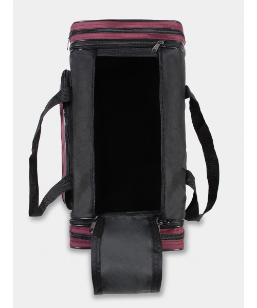 Дорожная сумка С_024-1 черный, бордовый